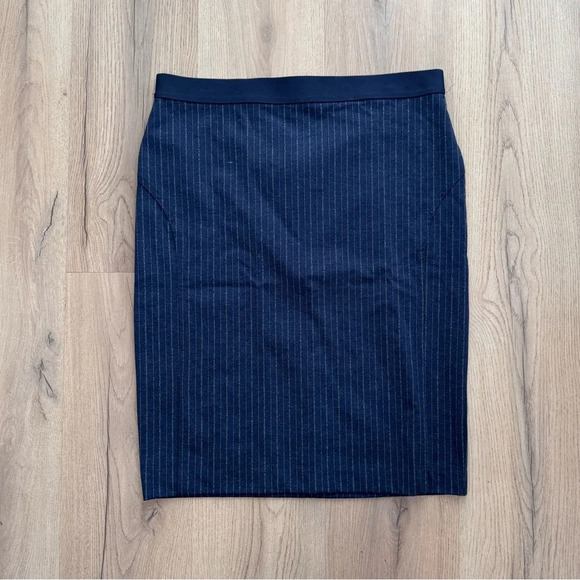 Ann Taylor Pinstripe Pencil Skirt - Picture 1 of 4